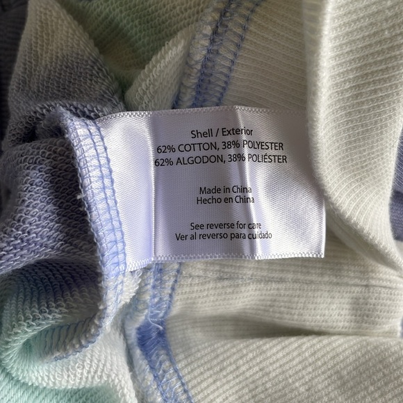 Wildfox Tie Dye One of A Kind Relaxed Hoodie Mint Lilac Purple Hued French Terry - Picture 9 of 13